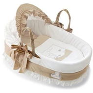 Cos de botez cu capotina My Love White Platinum